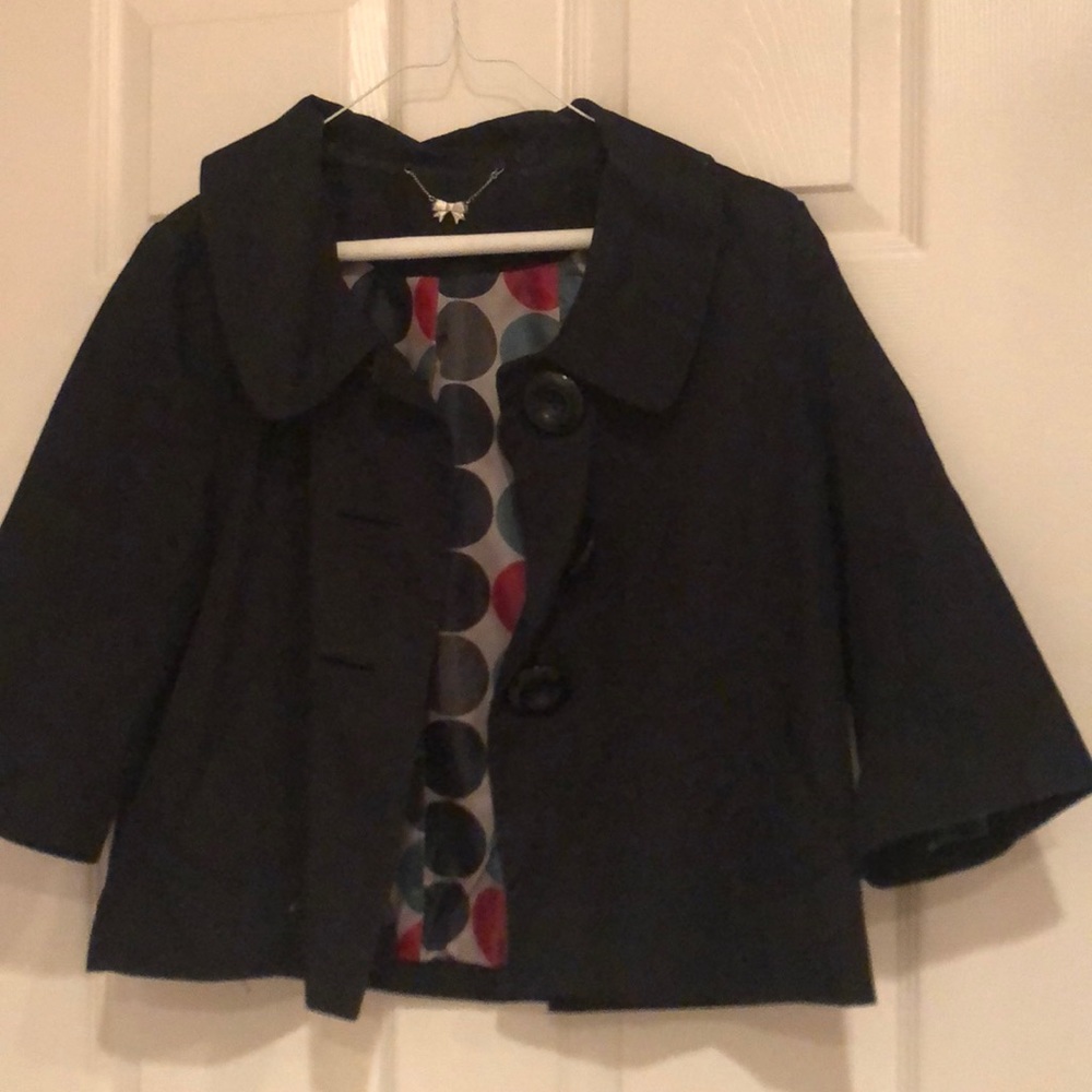 Black flared short jacket